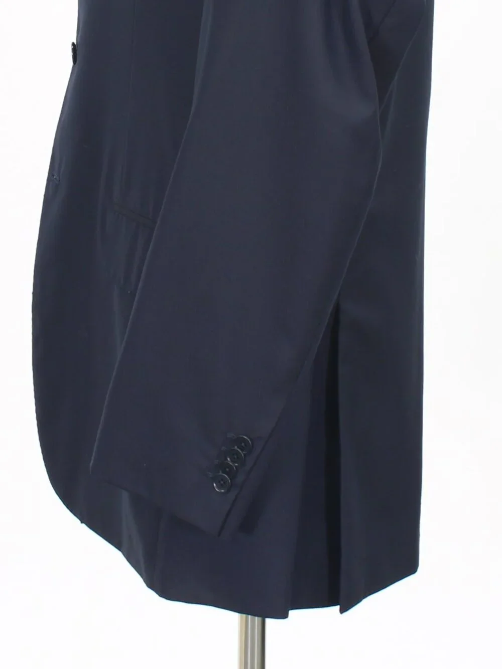 ISAIA 46R Navy Blazer Sport Coat Jacket 3-Button Herringbone Y427